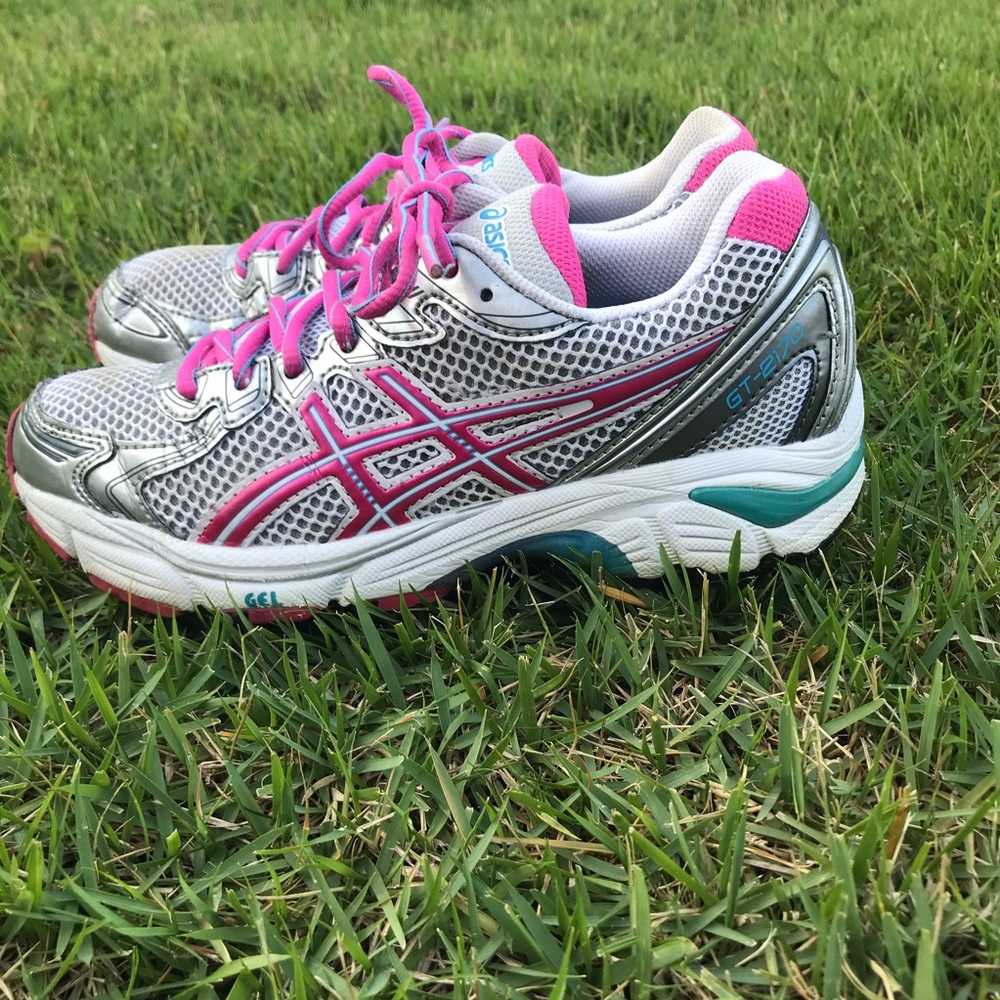ASICS GT-2170 Womens shoes Sz 5 grey/pink - Picture 2 of 8